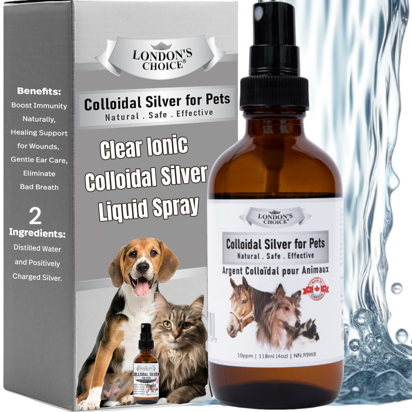 LONDON’S CHOICE - Colloidal Silver for Pets - 10ppm